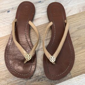 Tory Burch Terra Flat Thong Leather Sandal
